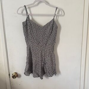 Zara Black and White Floral Dress